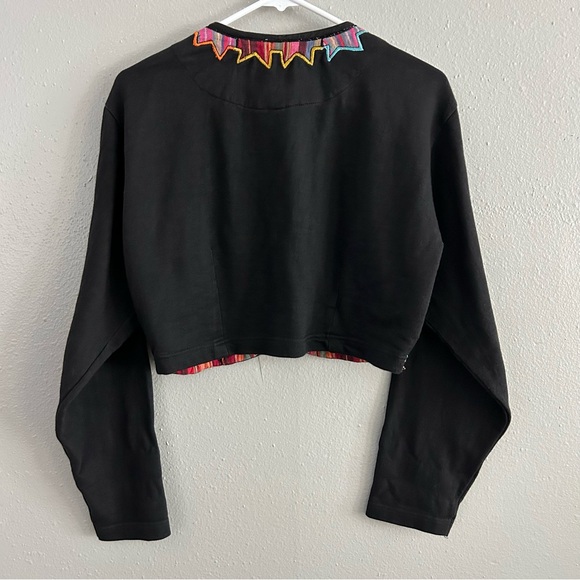 JouJou Embellished Embroidered Beaded Bolero Cropped Open Front Jacket Women’s M - Picture 8 of 10